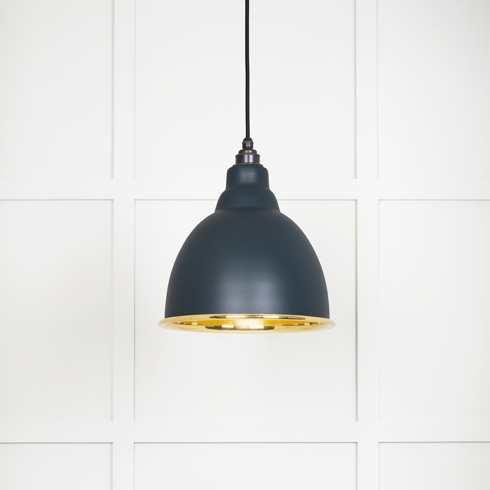 Smooth Brass Brindley Pendant in Soot | From The Anvil - Brindley - From The Anvil - Yester Home