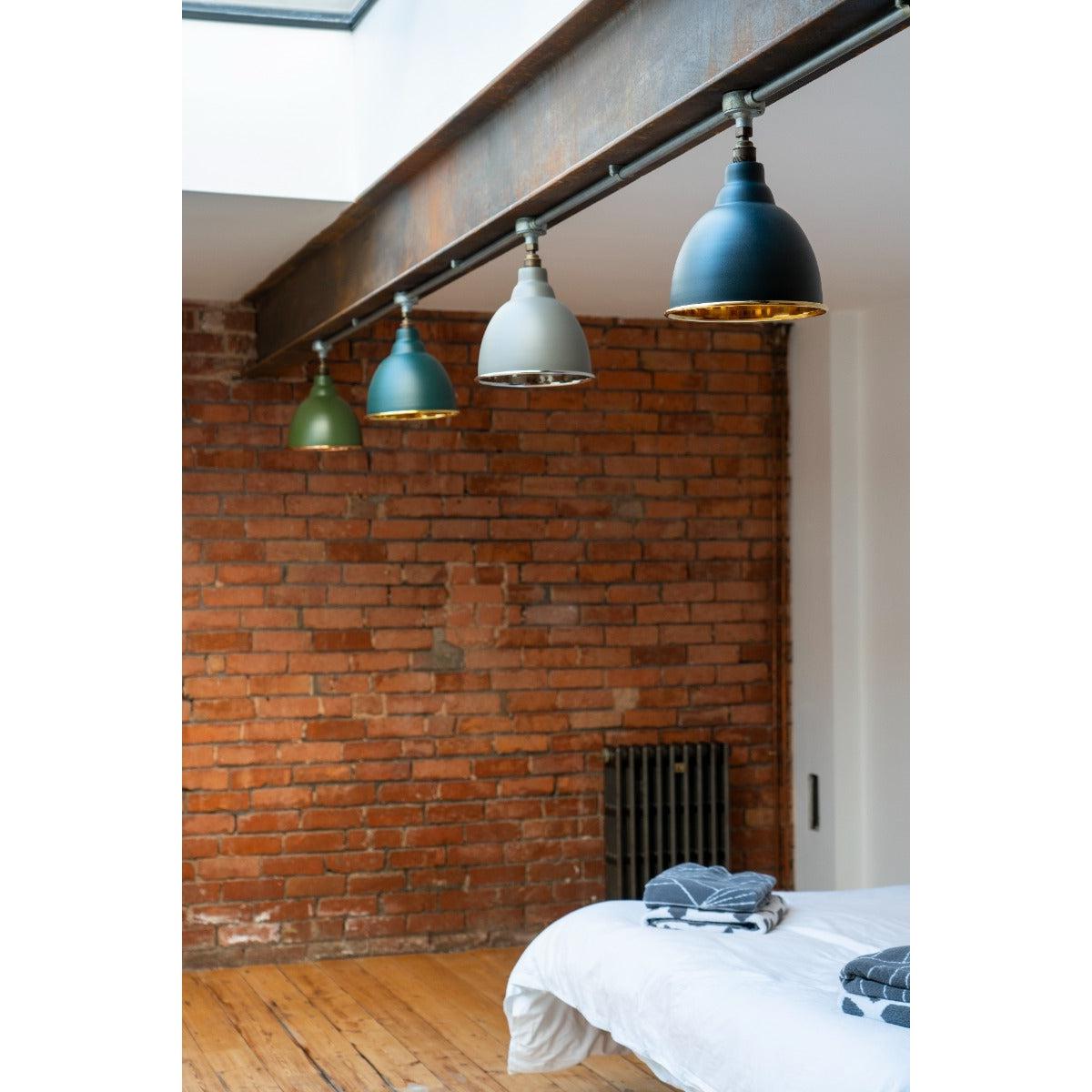 Smooth Brass Brindley Pendant in Soot | From The Anvil-Brindley-Yester Home