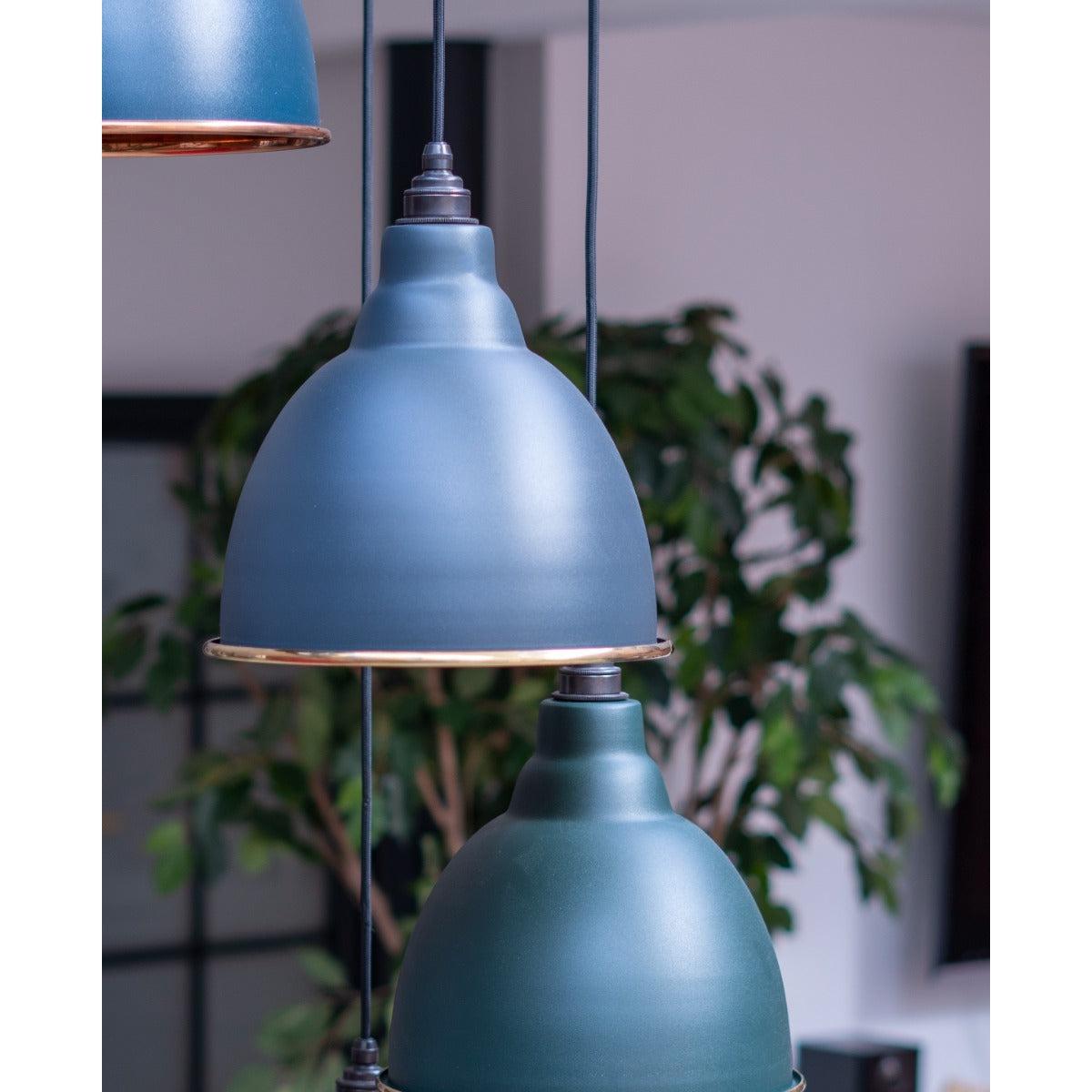 Smooth Brass Brindley Pendant in Soot | From The Anvil-Brindley-Yester Home
