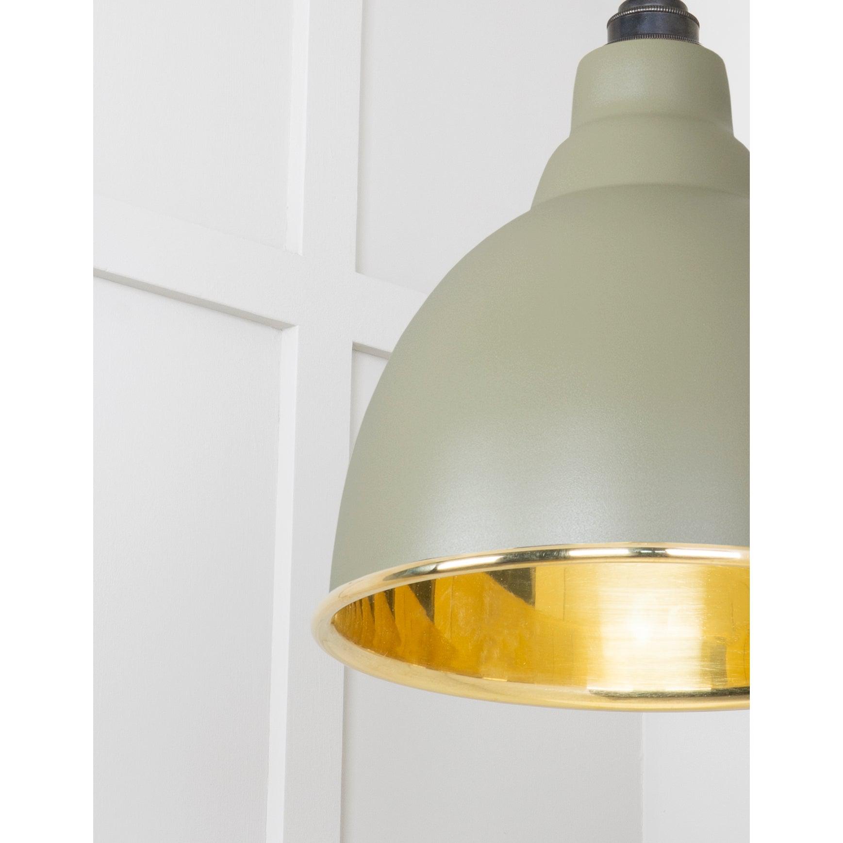 Smooth Brass Brindley Pendant in Tump | From The Anvil-Brindley-Yester Home