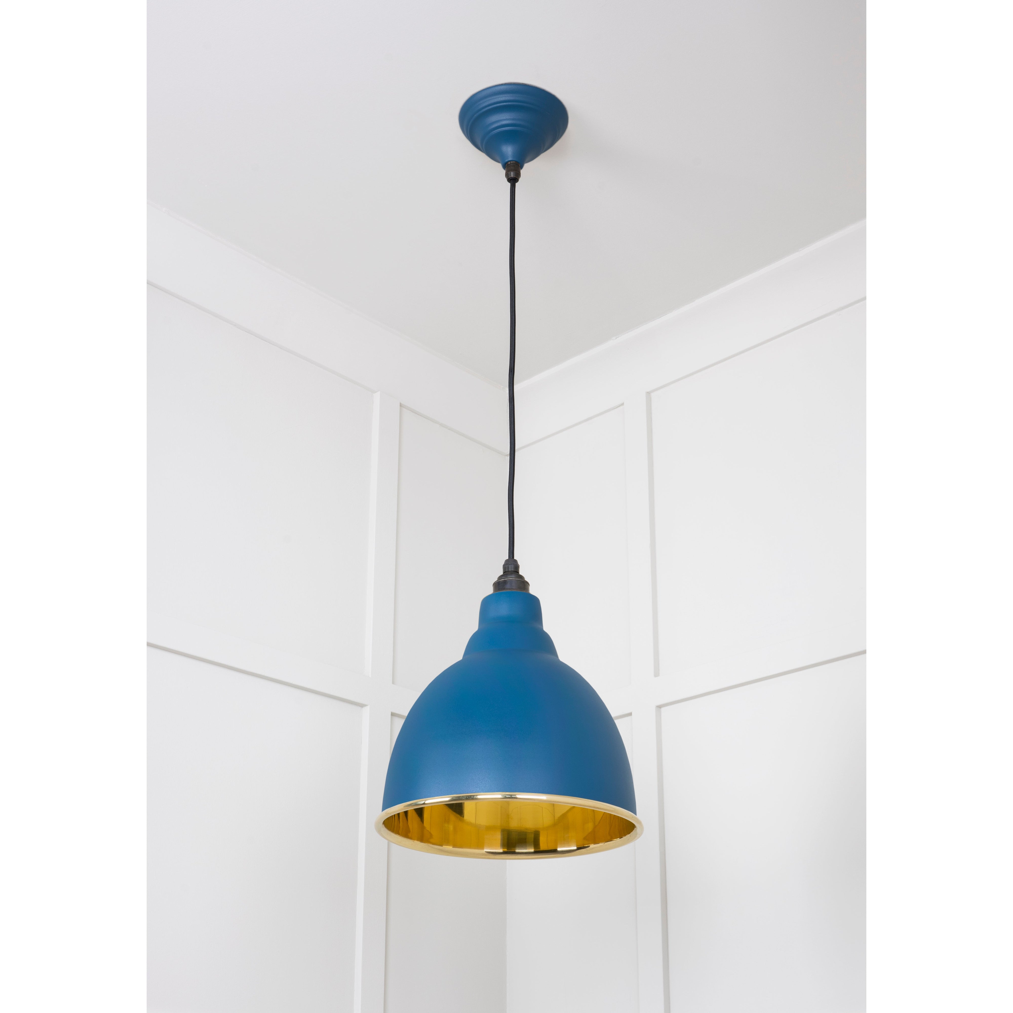 Smooth Brass Brindley Pendant in Upstream | From The Anvil-Brindley-Yester Home