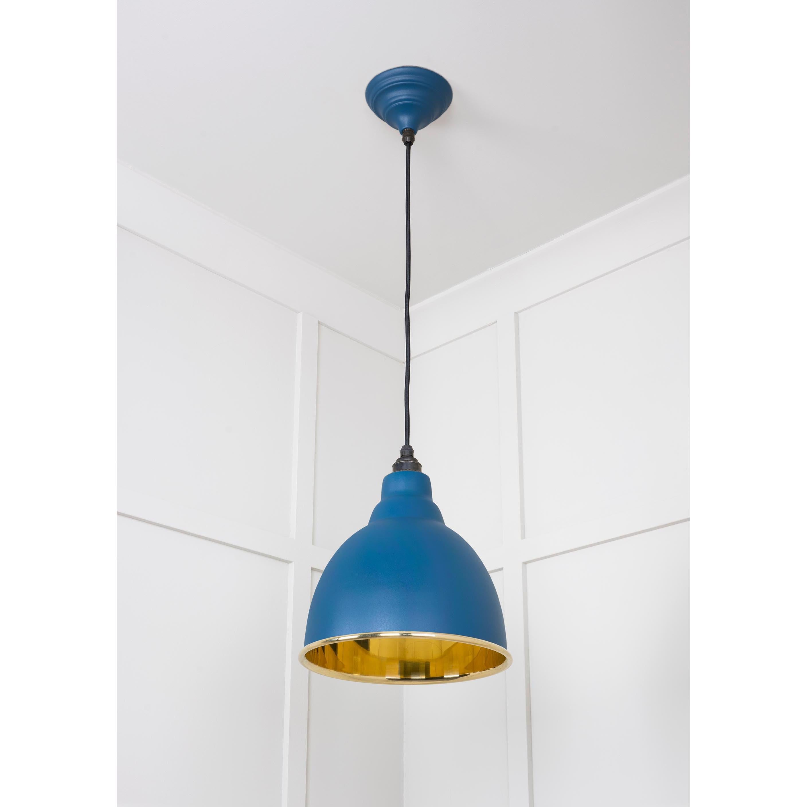 Smooth Brass Brindley Pendant in Upstream | From The Anvil - Brindley - From The Anvil - Yester Home