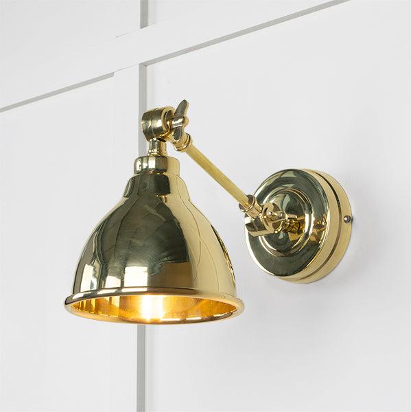 Smooth Brass Brindley Wall Light | From The Anvil-Wall Lights-Yester Home