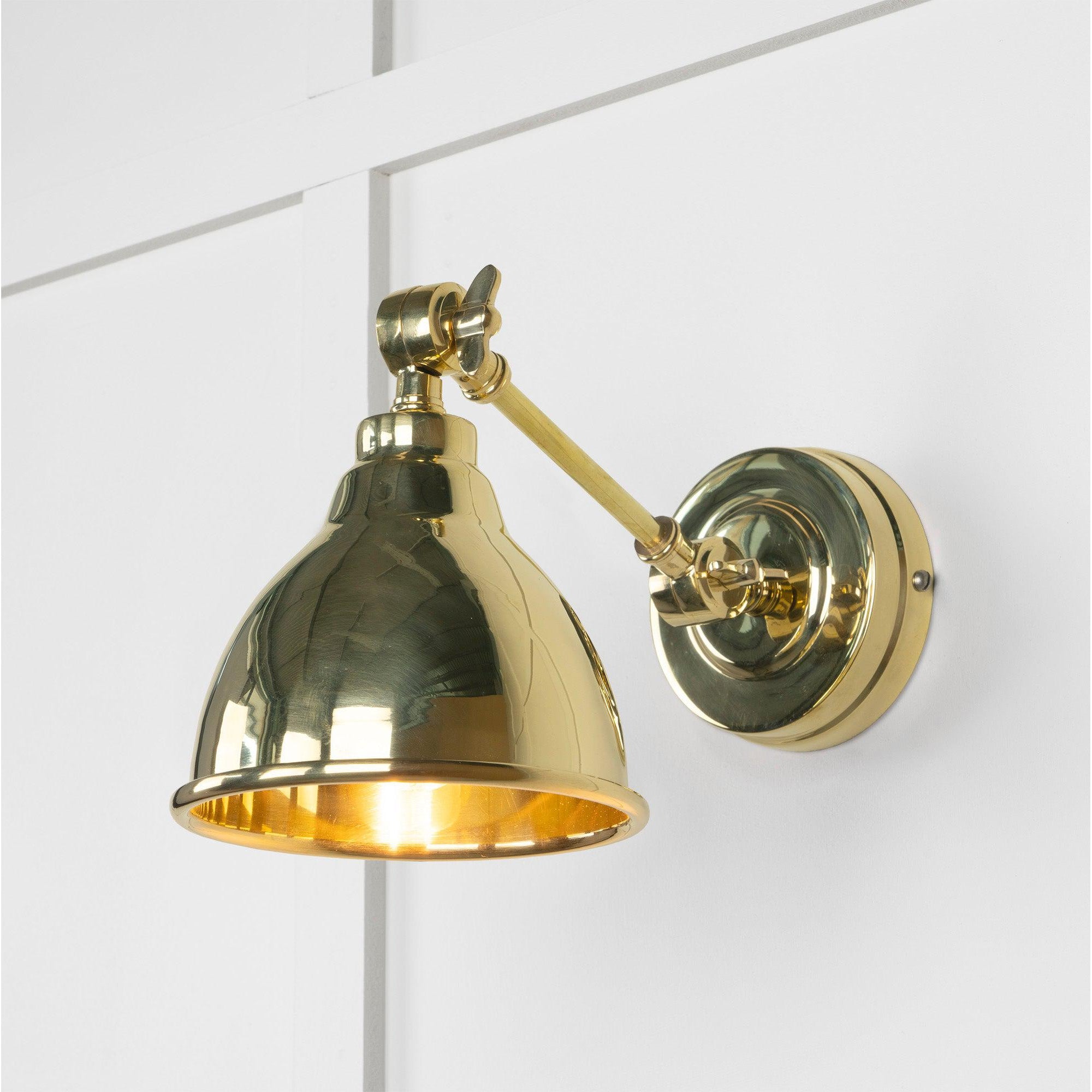 Smooth Brass Brindley Wall Light | From The Anvil-Wall Lights-Yester Home