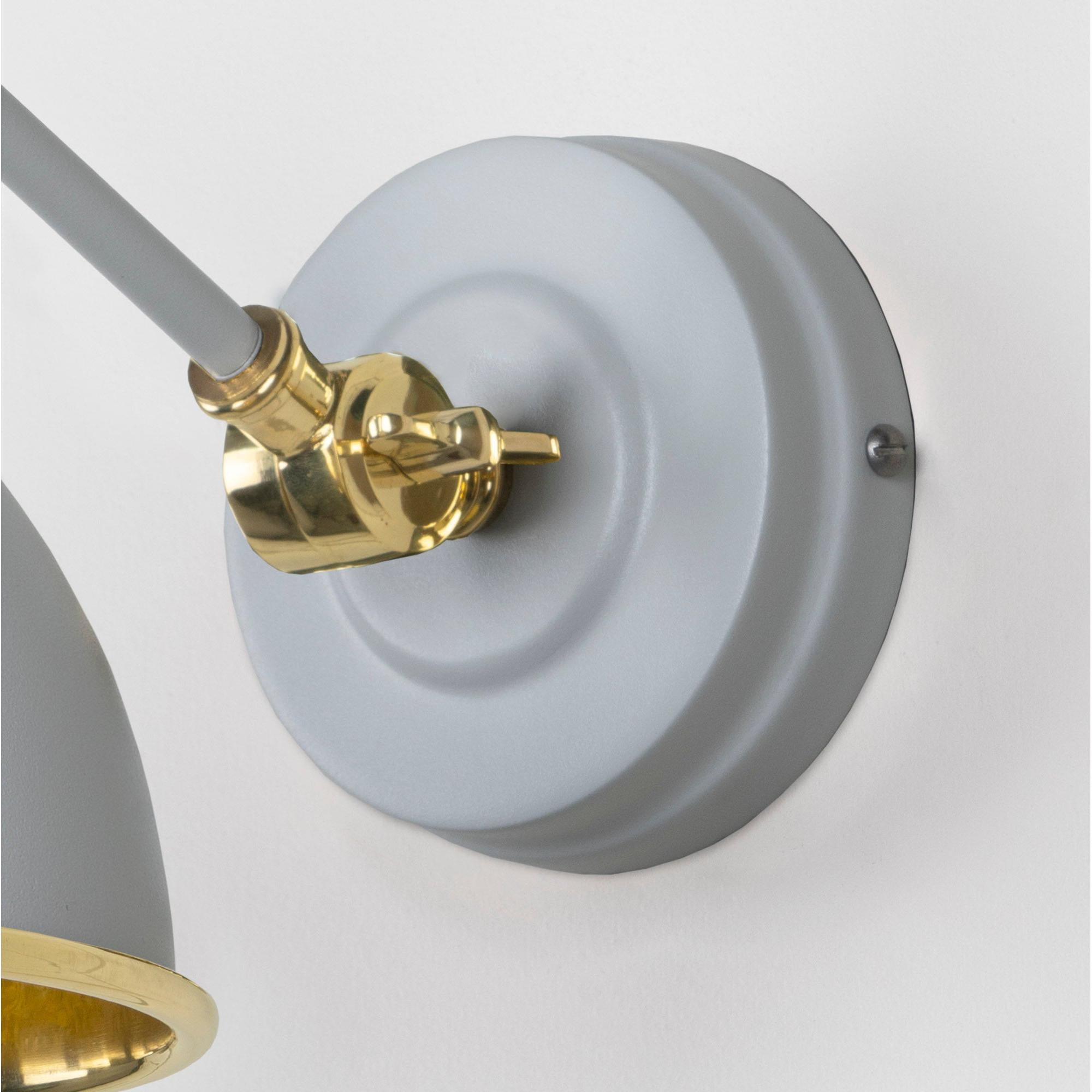 Smooth Brass Brindley Wall Light in Birch | From The Anvil - Wall Lights - From The Anvil - Yester Home