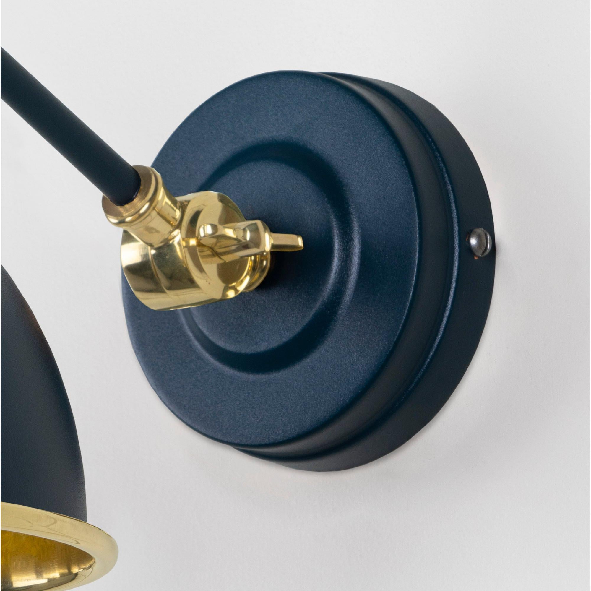 Smooth Brass Brindley Wall Light in Dusk | From The Anvil - Wall Lights - From The Anvil - Yester Home
