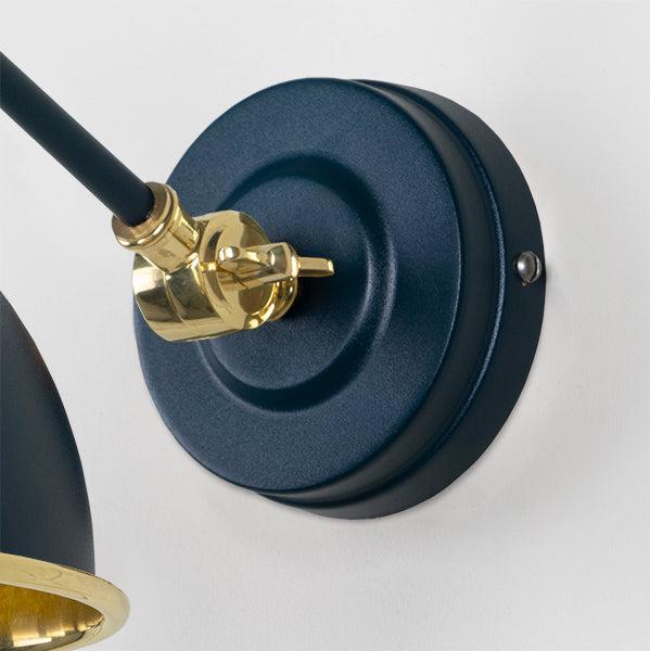 Smooth Brass Brindley Wall Light in Dusk | From The Anvil-Wall Lights-Yester Home