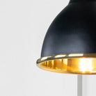 Smooth Brass Brindley Wall Light in Elan Black | From The Anvil-Wall Lights-Yester Home