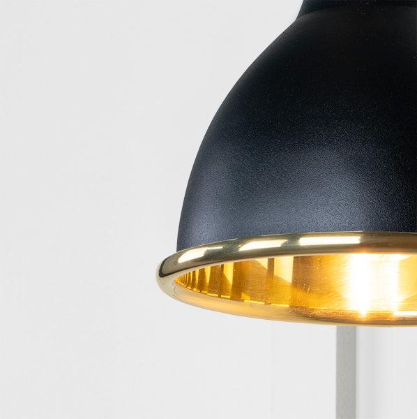 Smooth Brass Brindley Wall Light in Elan Black | From The Anvil-Wall Lights-Yester Home