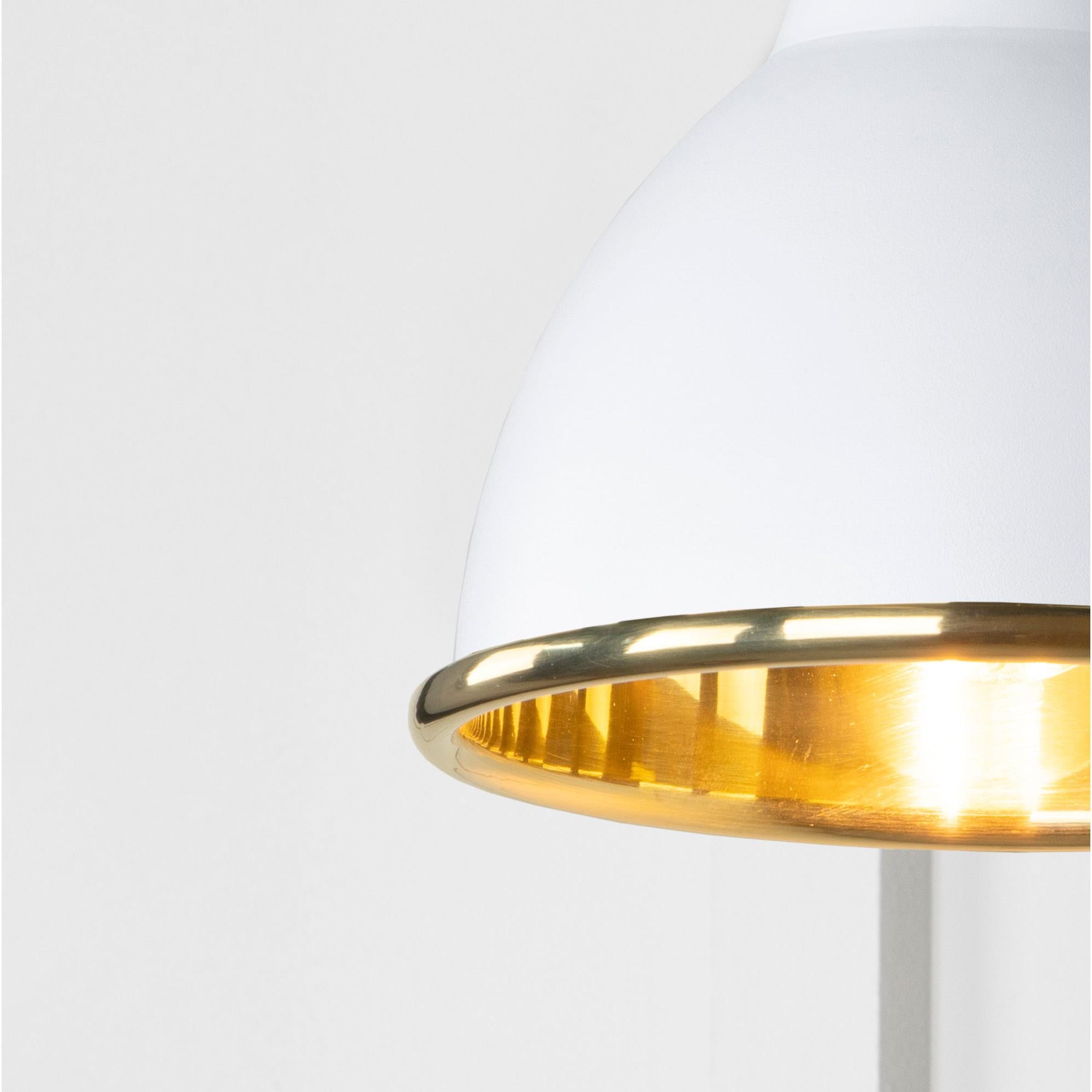 Smooth Brass Brindley Wall Light in Flock | From The Anvil - Wall Lights - From The Anvil - Yester Home
