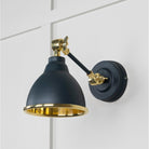 Smooth Brass Brindley Wall Light in Soot | From The Anvil-Wall Lights-Yester Home