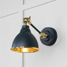 Smooth Brass Brindley Wall Light in Soot | From The Anvil - Wall Lights - From The Anvil - Yester Home
