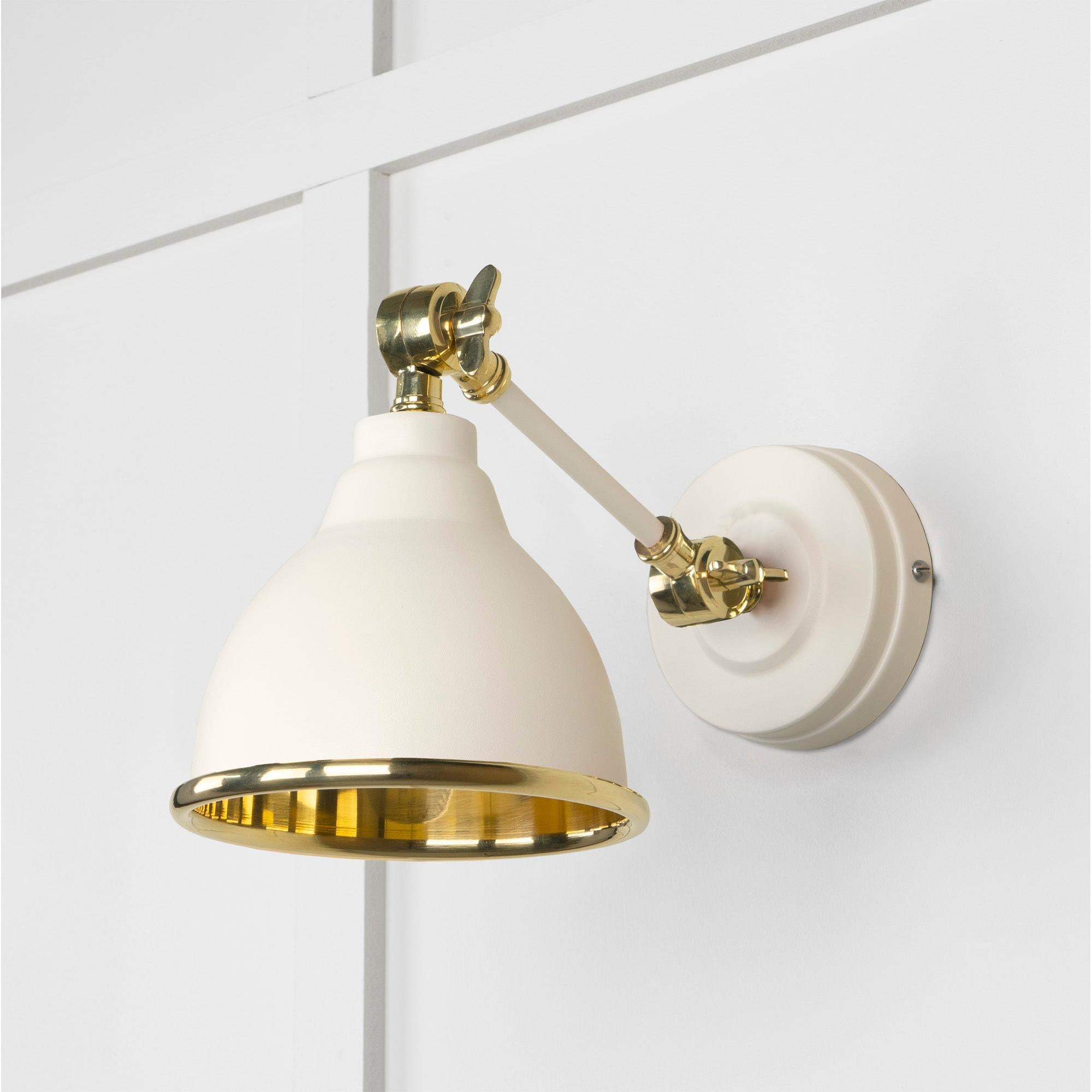 Smooth Brass Brindley Wall Light in Teasel | From The Anvil - Wall Lights - From The Anvil - Yester Home
