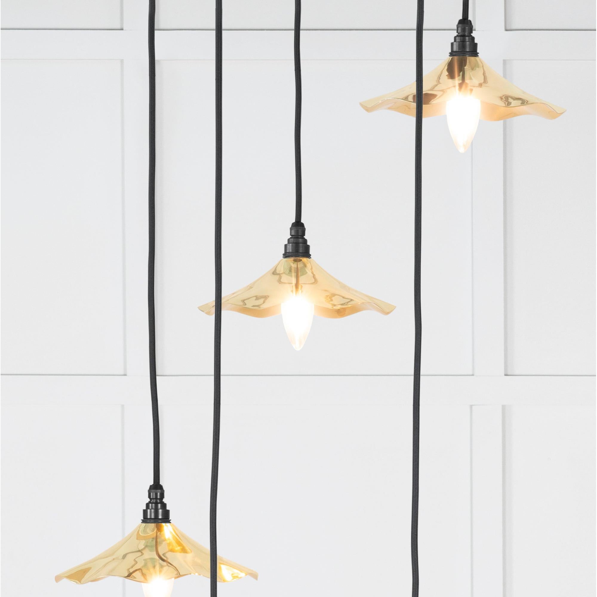 Smooth Brass Flora Cluster Pendant | From The Anvil - Cluster Pendants - From The Anvil - Yester Home