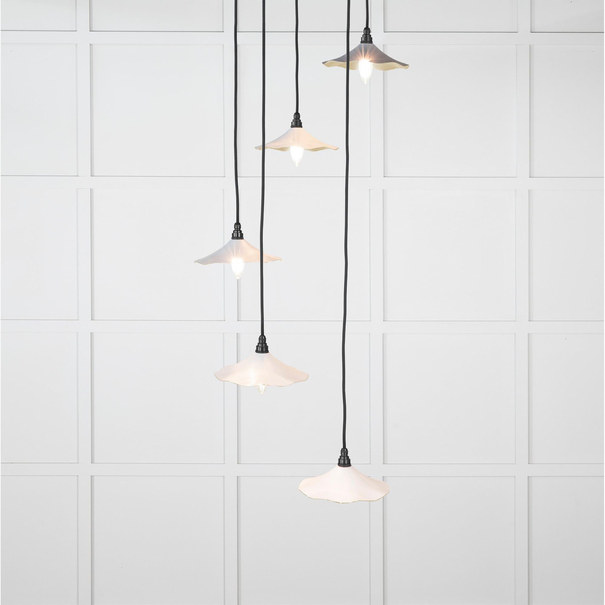 Smooth Brass Flora Cluster Pendant in Birch | From The Anvil - Cluster Pendants - From The Anvil - Yester Home