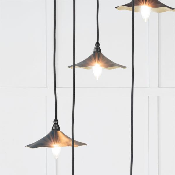 Smooth Brass Flora Cluster Pendant in Dusk | From The Anvil-Cluster Pendants-Yester Home