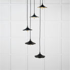 Smooth Brass Flora Cluster Pendant in Elan Black | From The Anvil-Cluster Pendants-Yester Home