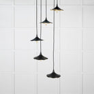 Smooth Brass Flora Cluster Pendant in Elan Black | From The Anvil-Cluster Pendants-Yester Home