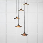 Smooth Brass Flora Cluster Pendant in Elan Black | From The Anvil-Cluster Pendants-Yester Home