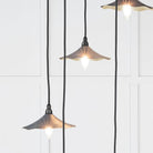 Smooth Brass Flora Cluster Pendant in Slate | From The Anvil-Cluster Pendants-Yester Home