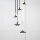 Smooth Brass Flora Cluster Pendant in Slate | From The Anvil-Cluster Pendants-Yester Home