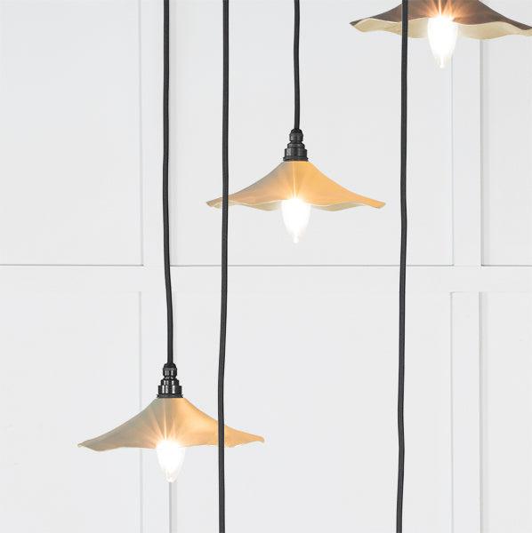 Smooth Brass Flora Cluster Pendant in Tump | From The Anvil-Cluster Pendants-Yester Home