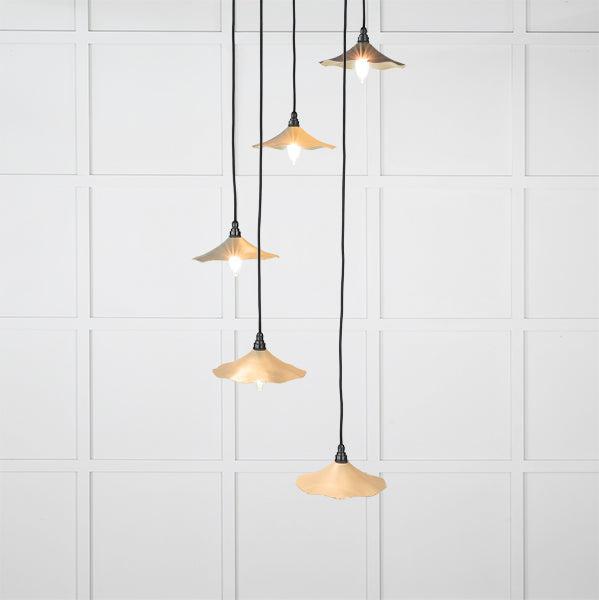 Smooth Brass Flora Cluster Pendant in Tump | From The Anvil-Cluster Pendants-Yester Home
