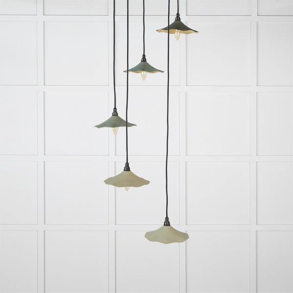 Smooth Brass Flora Cluster Pendant in Tump | From The Anvil-Cluster Pendants-Yester Home