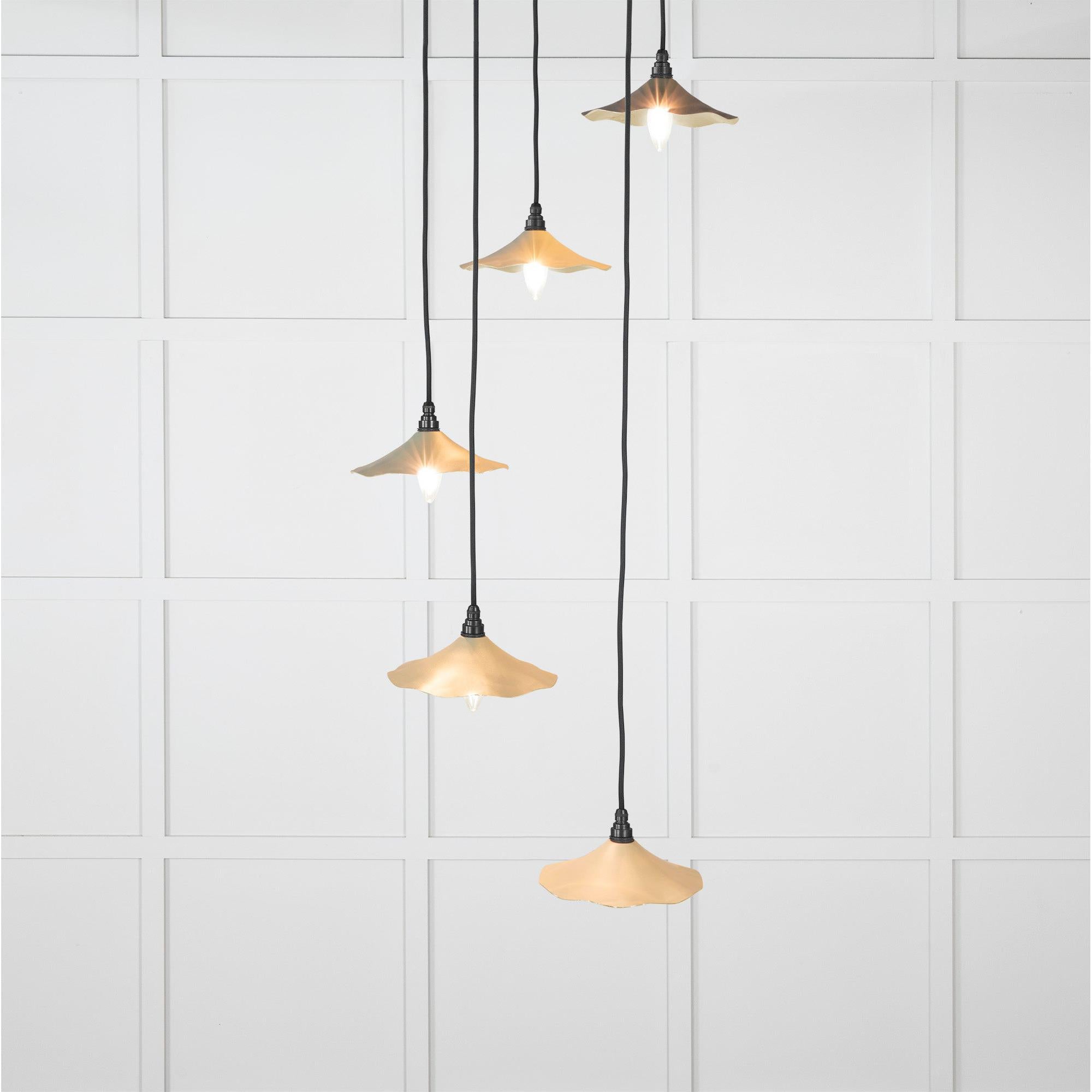 Smooth Brass Flora Cluster Pendant in Tump | From The Anvil - Cluster Pendants - From The Anvil - Yester Home