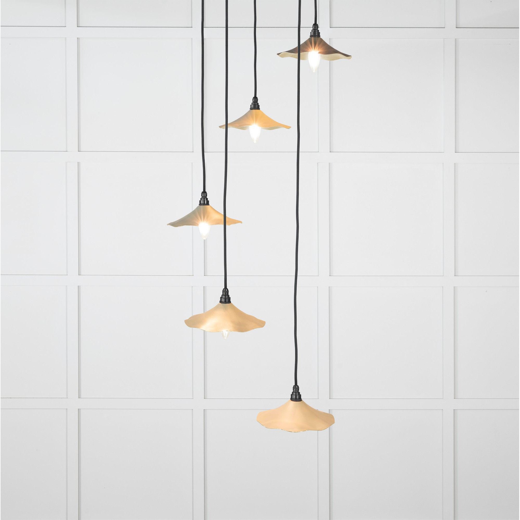 Smooth Brass Flora Cluster Pendant in Tump | From The Anvil-Cluster Pendants-Yester Home