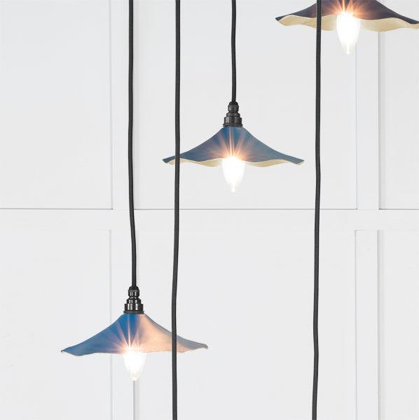 Smooth Brass Flora Cluster Pendant in Upstream | From The Anvil-Cluster Pendants-Yester Home