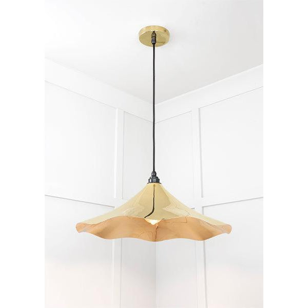 Smooth Brass Flora Pendant | From The Anvil-Ceiling Pendants-Yester Home