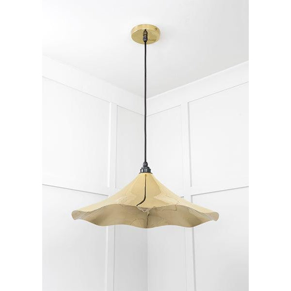 Smooth Brass Flora Pendant | From The Anvil-Ceiling Pendants-Yester Home