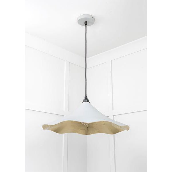 Smooth Brass Flora Pendant in Birch | From The Anvil-Ceiling Pendants-Yester Home