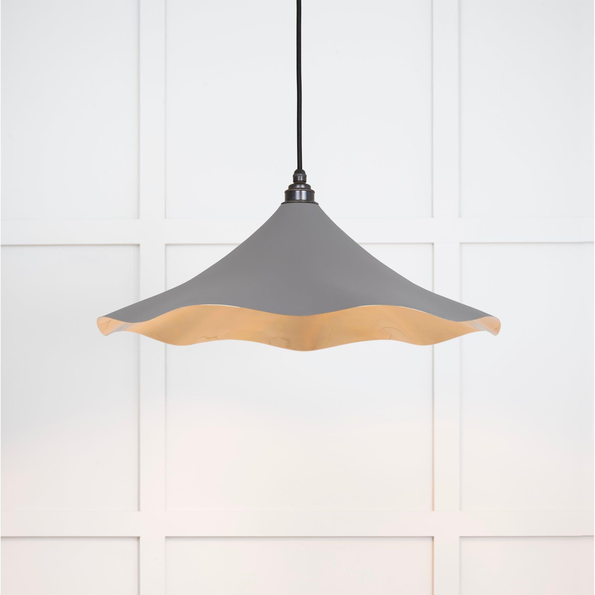 Smooth Brass Flora Pendant in Bluff | From The Anvil - Ceiling Lights - From The Anvil - Yester Home