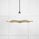 Smooth Brass Flora Pendant in Flock | From The Anvil-Ceiling Pendants-Yester Home
