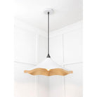 Smooth Brass Flora Pendant in Flock | From The Anvil-Ceiling Pendants-Yester Home