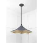 Smooth Brass Flora Pendant in Slate - Ceiling Lights - From The Anvil - Yester Home