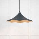 Smooth Brass Flora Pendant in Soot | From The Anvil-Ceiling Pendants-Yester Home