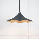 Smooth Brass Flora Pendant in Soot | From The Anvil-Ceiling Pendants-Yester Home