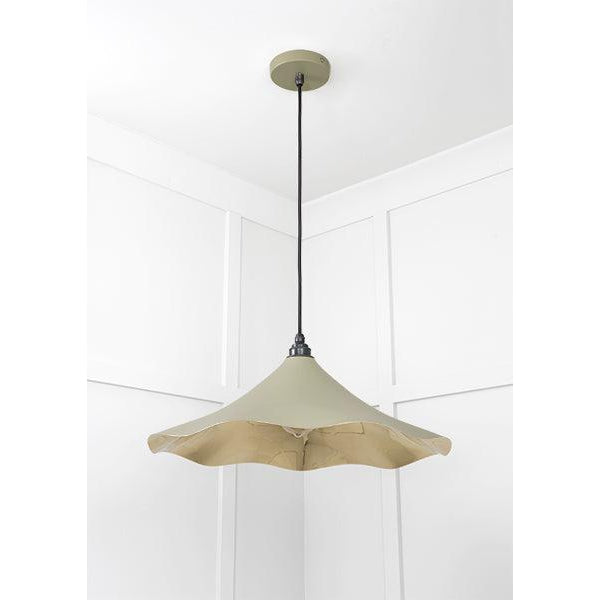 Smooth Brass Flora Pendant in Tump | From The Anvil-Ceiling Pendants-Yester Home