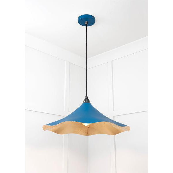 Smooth Brass Flora Pendant in Upstream | From The Anvil-Ceiling Pendants-Yester Home