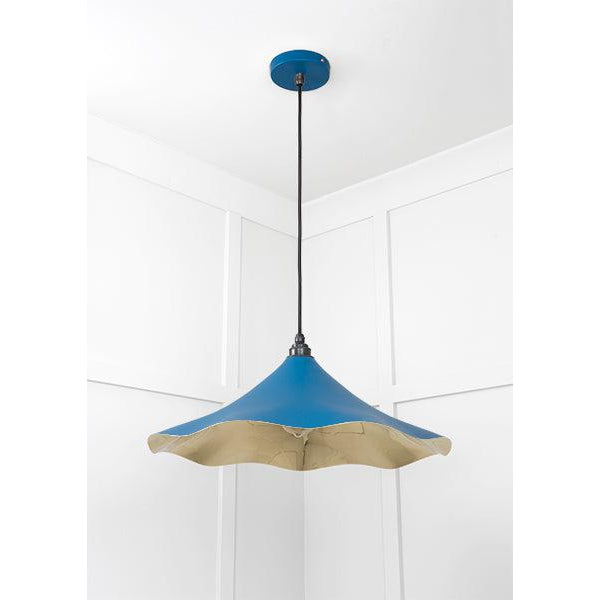 Smooth Brass Flora Pendant in Upstream | From The Anvil-Ceiling Pendants-Yester Home