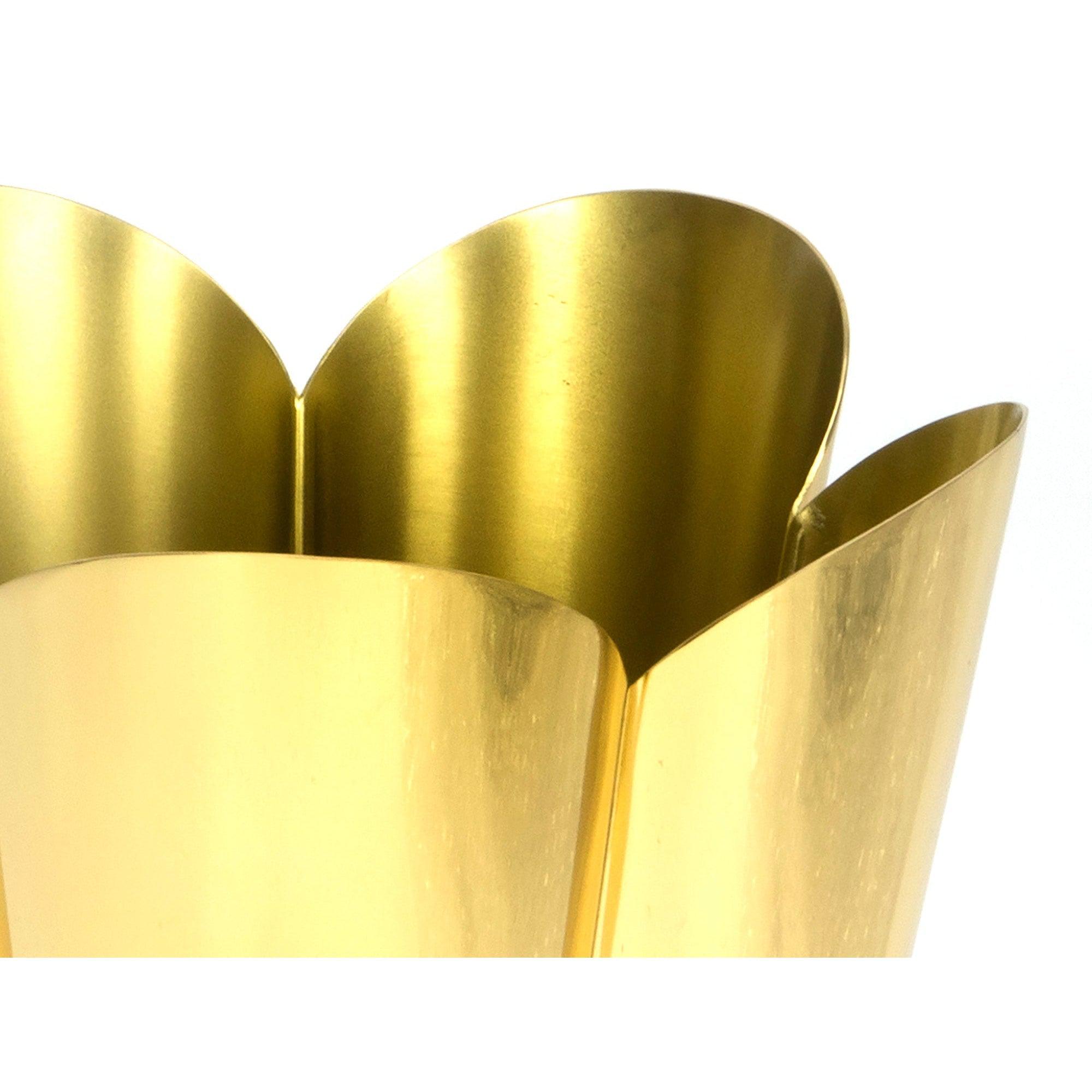 Smooth Brass Flora Pot - Large | From The Anvil-Plant Pots-Yester Home