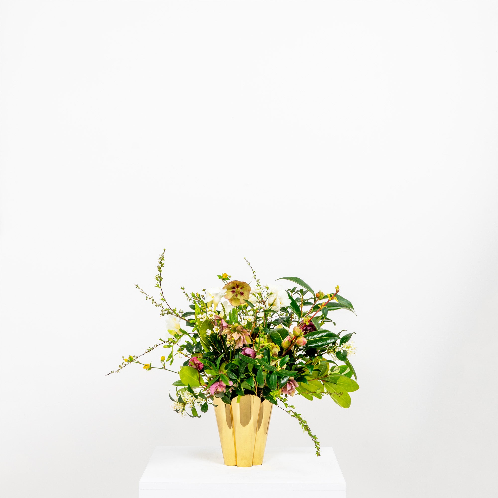 Smooth Brass Flora Pot - Small | From The Anvil - Plant Pots - From The Anvil - Yester Home