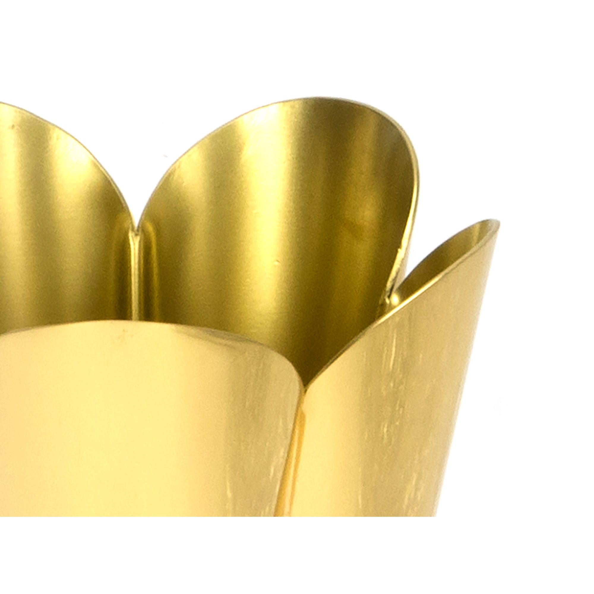 Smooth Brass Flora Pot - Small | From The Anvil - Plant Pots - From The Anvil - Yester Home