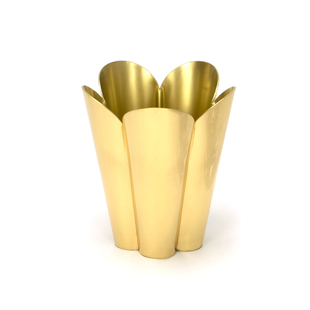 Smooth Brass Flora Pot - Small | From The Anvil-Plant Pots-Yester Home