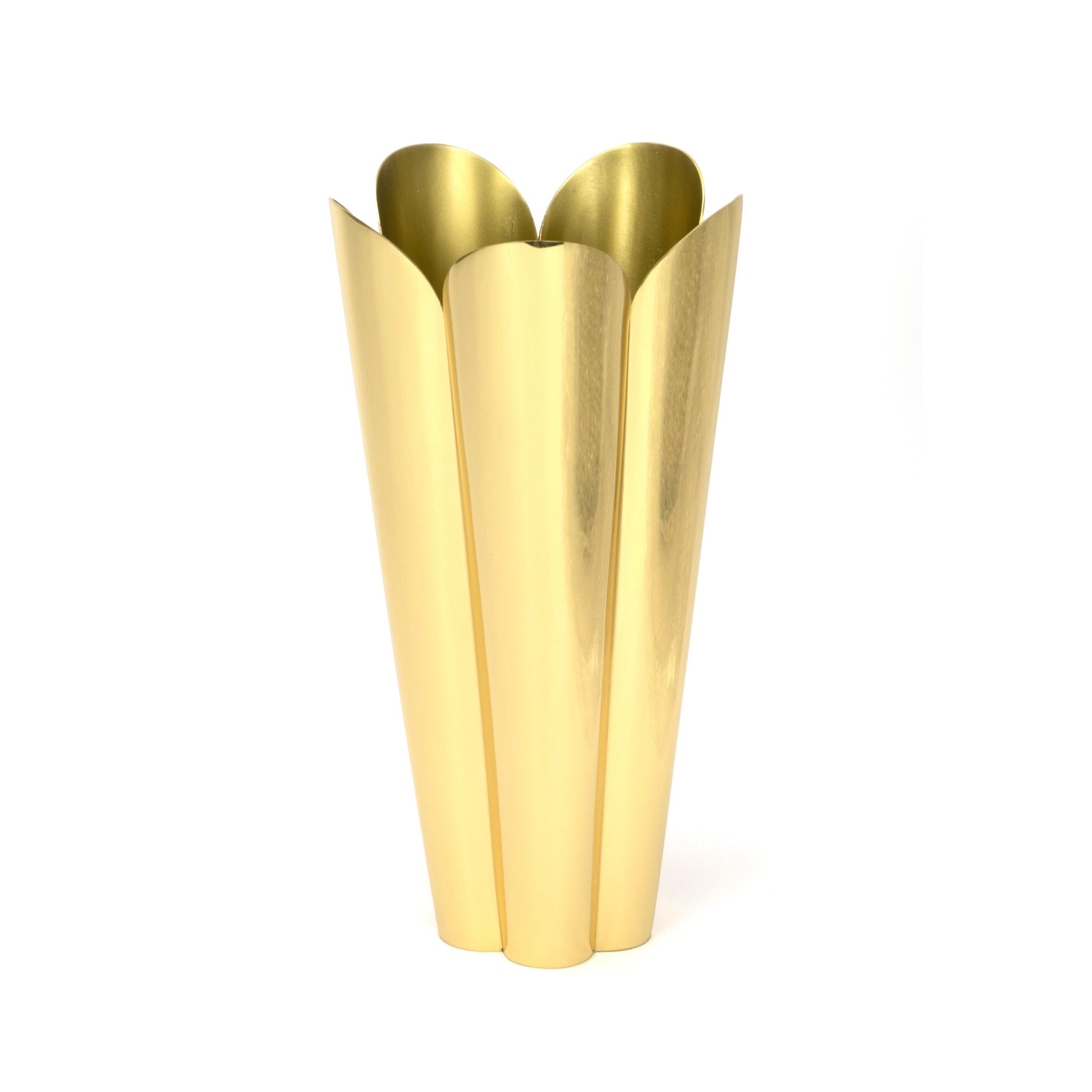 Smooth Brass Flora Vase | From The Anvil - Vases - From The Anvil - Yester Home