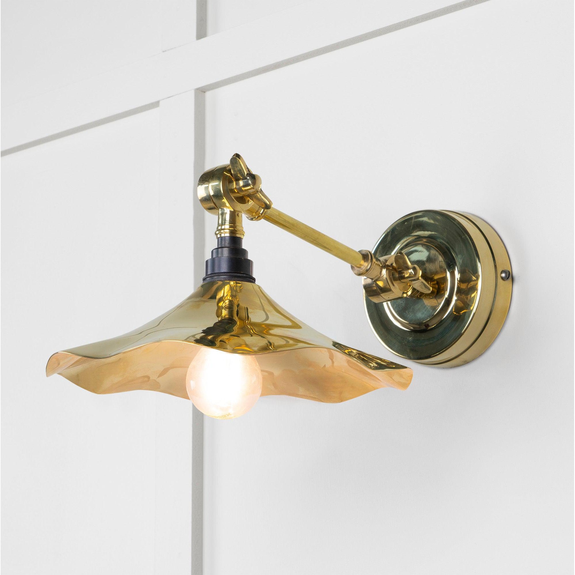 Smooth Brass Flora Wall Light | From The Anvil-Wall Lights-Yester Home