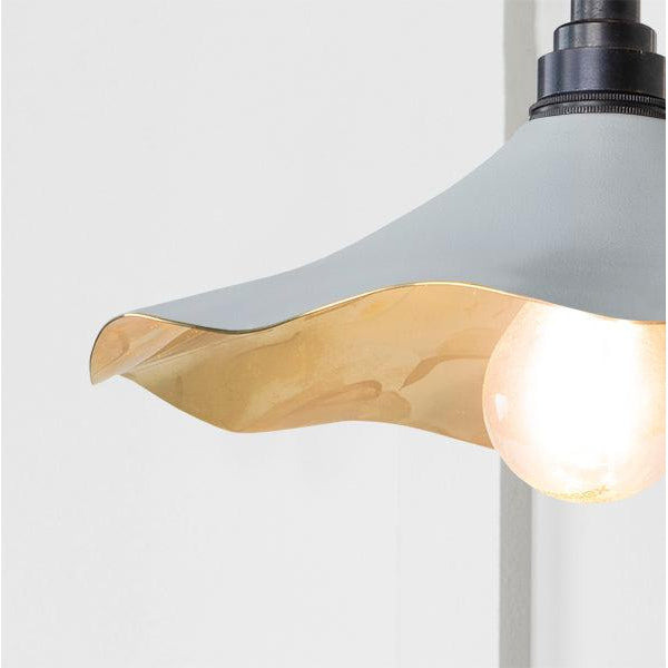 Smooth Brass Flora Wall Light in Birch | From The Anvil-Wall Lights-Yester Home